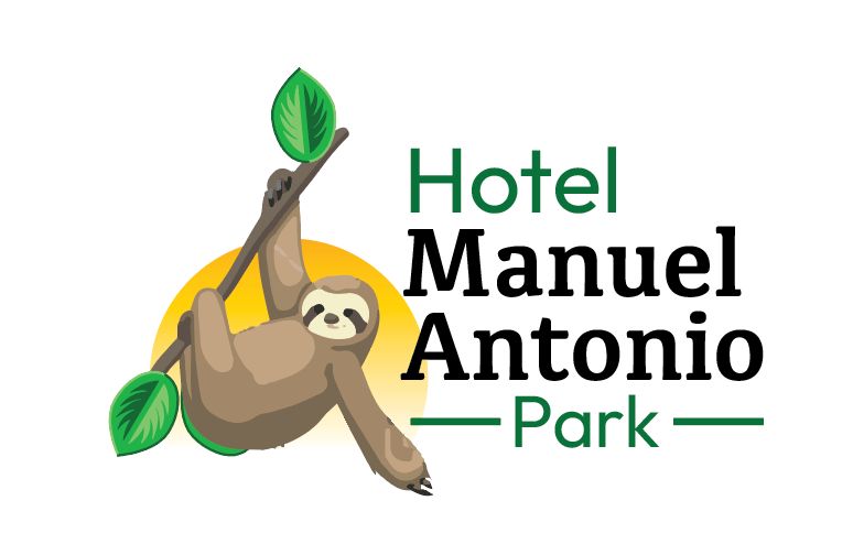 Logo de Hotel Manuel Antonio Park con un perezoso colgado de una rama